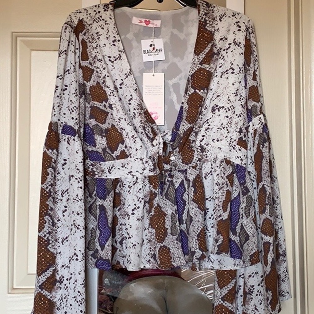 Buddylove Snake skin print top